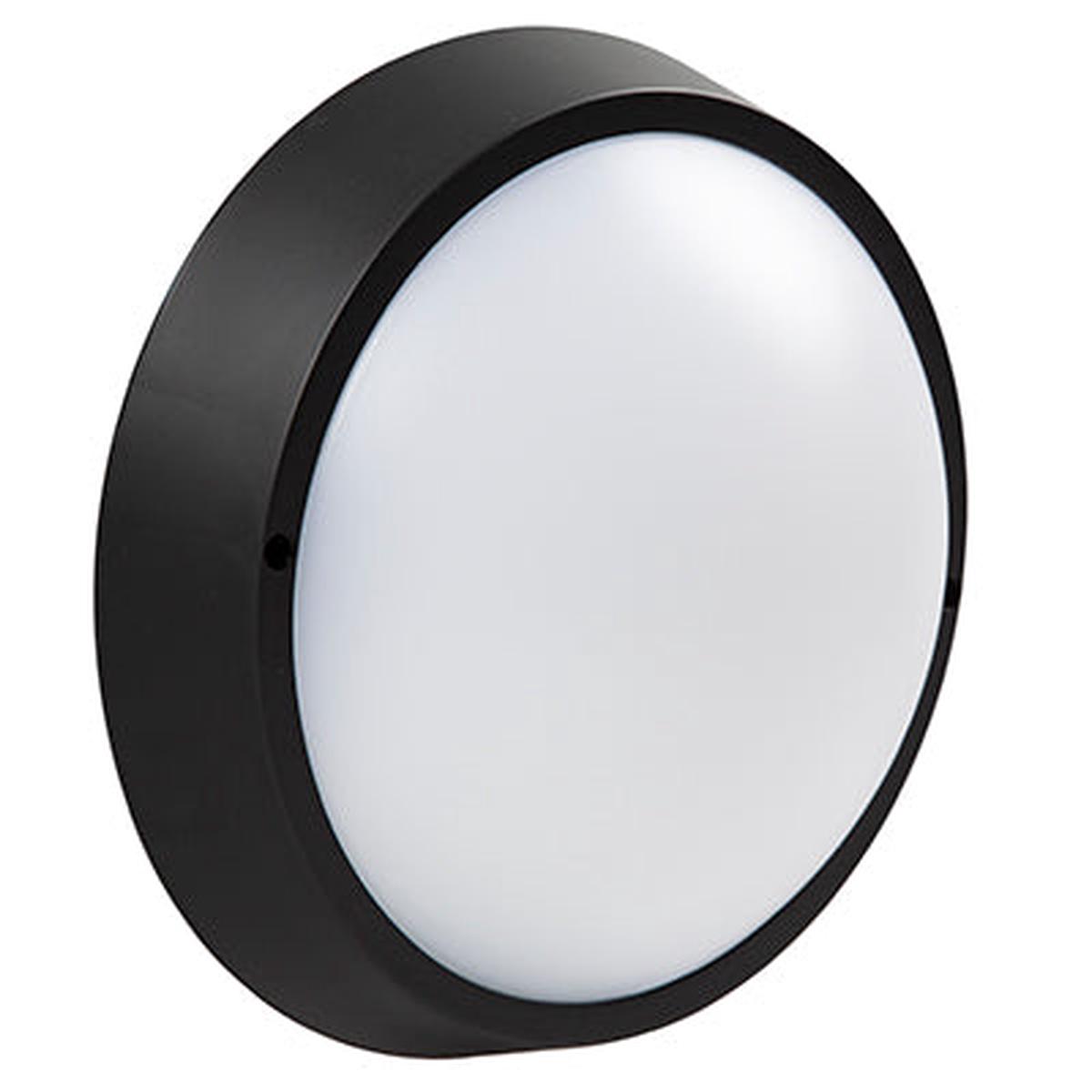 Radiant Bulkhead Round Black LED 1x18w 4000K
