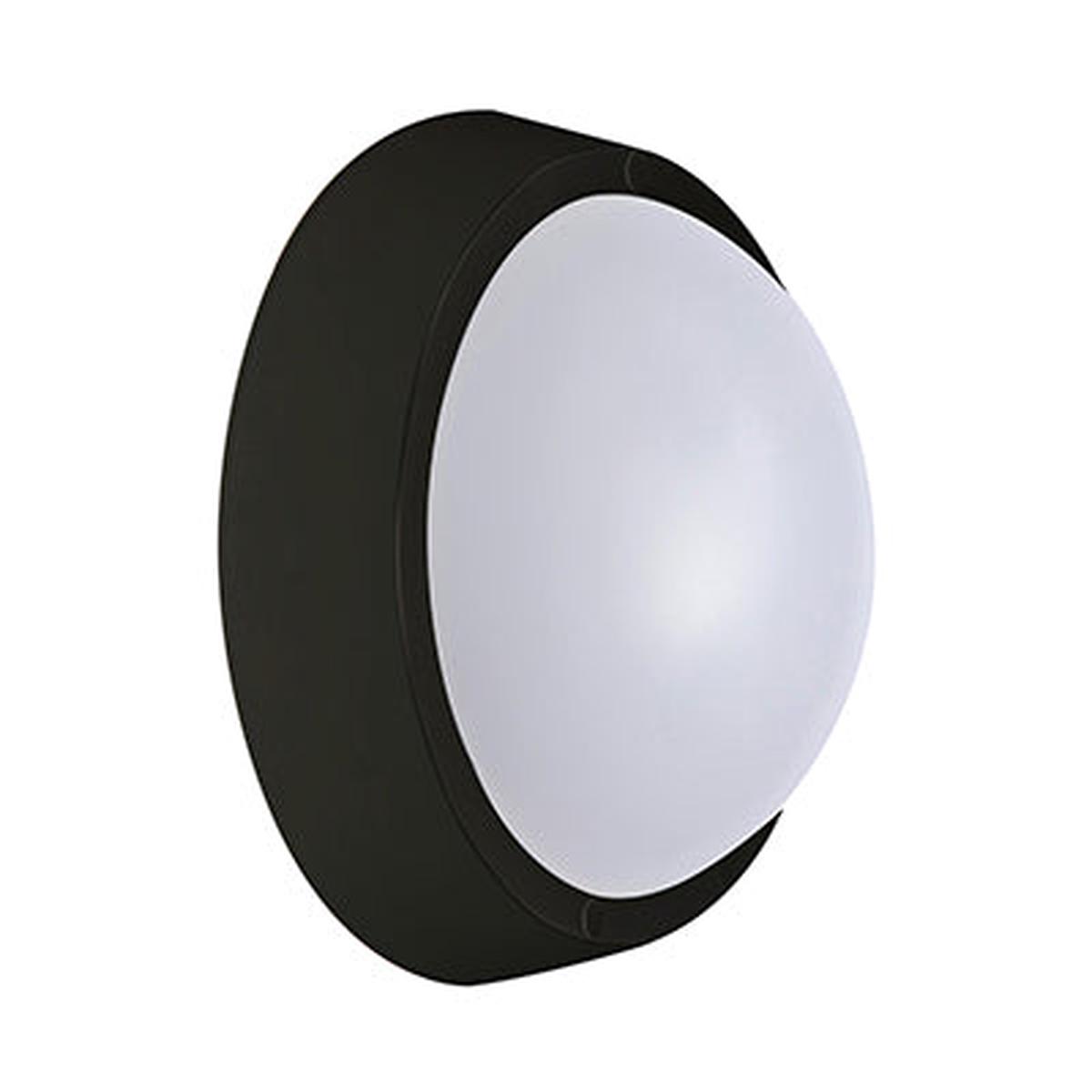 Radiant Bulkhead Round Black LED 1x30W 4000K