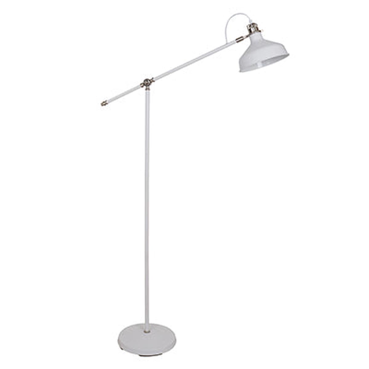 Radiant Floor Light Steel White & Satin Nickel 1xE27
