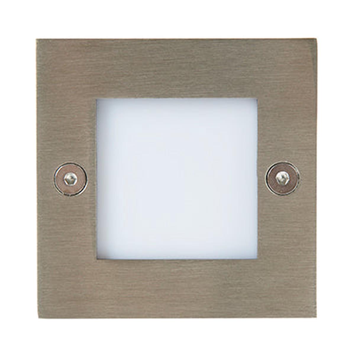 Radiant Foot Light Outdoor Recess Plain Stainless Steel LED 1x2w