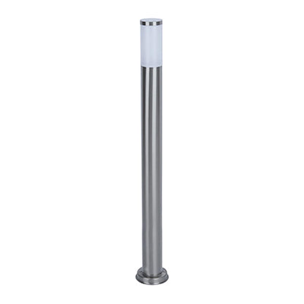Radiant Slate Plain Bollard Outdoor 1100mm Stainless Steel 1xE27