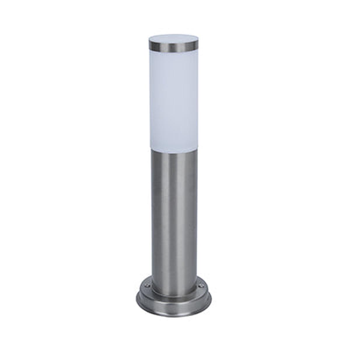 Radiant Slate Plain Bollard Outdoor 450mm Stainless Steel 1xE27