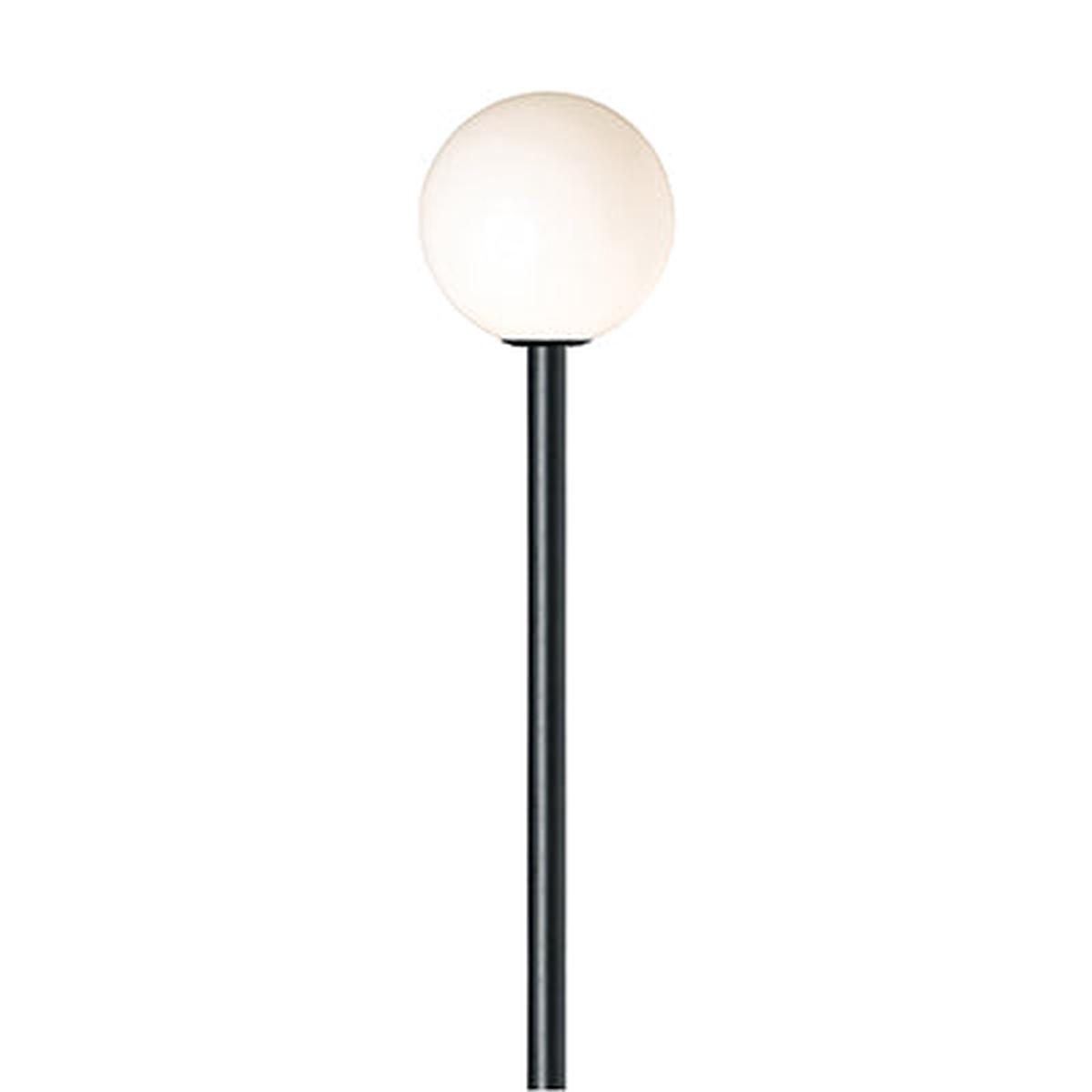 Radiant Sphere Pole Light 230v 400mm Black excl Pole