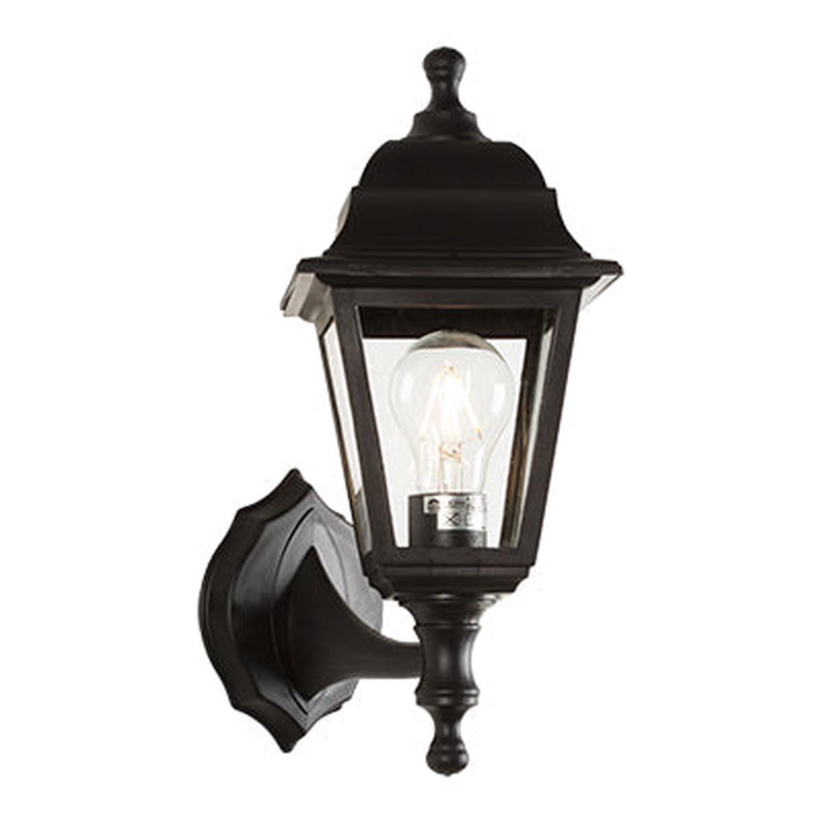 Radiant Wall Light Outdoor Up/Down Lantern Black E27 1x60w