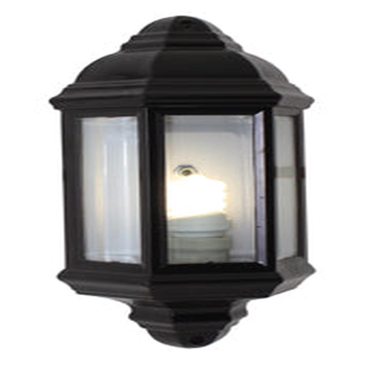 Eurolux Lantern 3 Panel Half Wall Black E27 1X60W