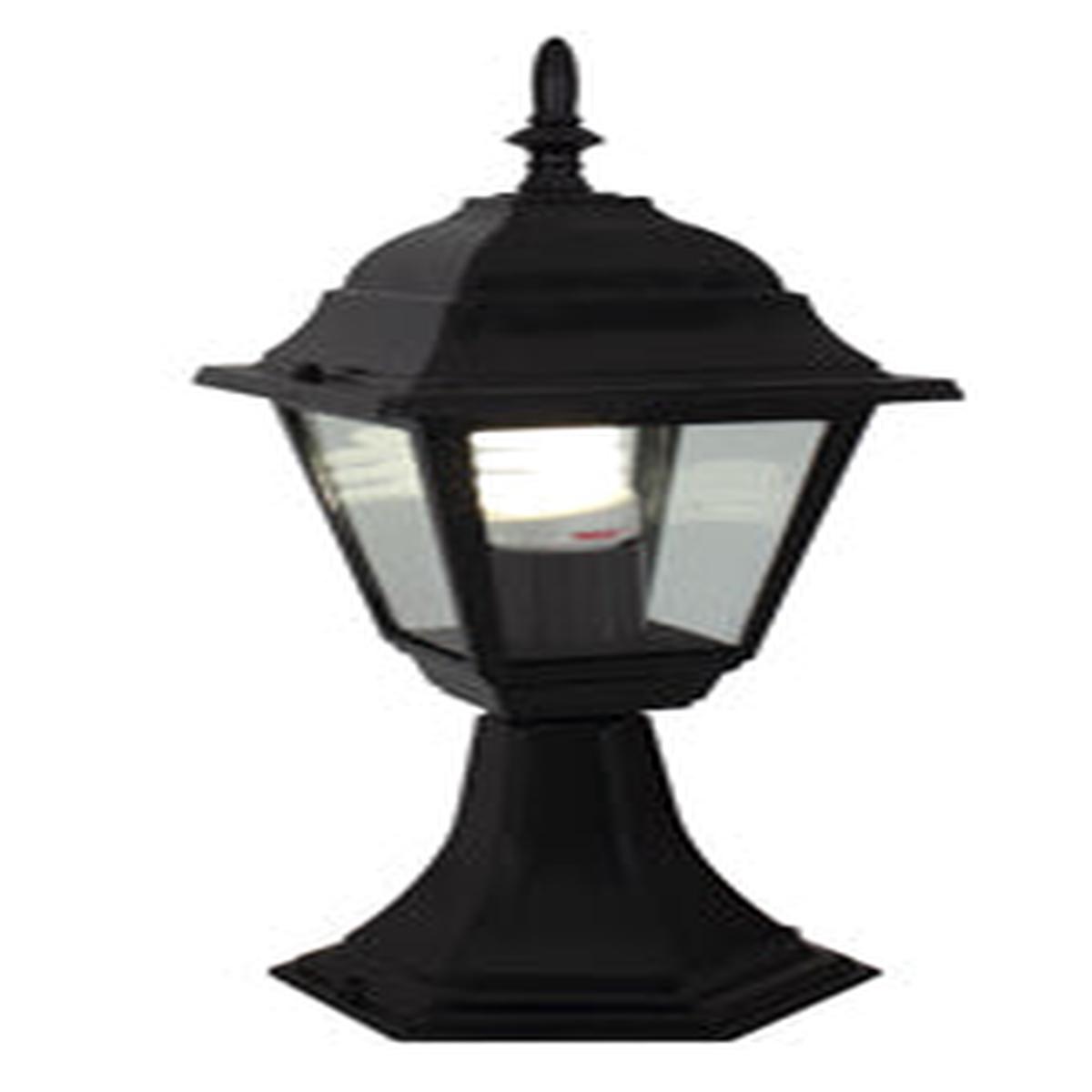 Eurolux Lantern 4 Panel Pedestal Black
