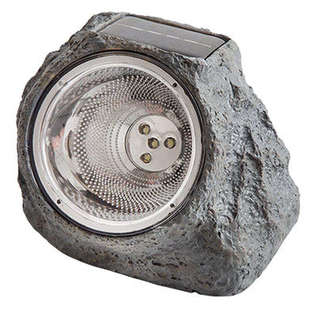 Eurolux Solar Garden Rock Light Grey