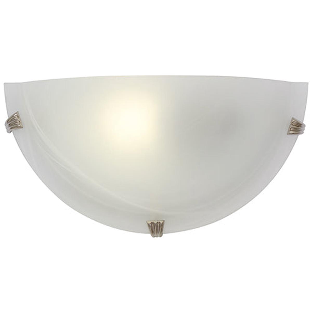 Eurolux Wall Light Alabaster 300mm Satin Chrome