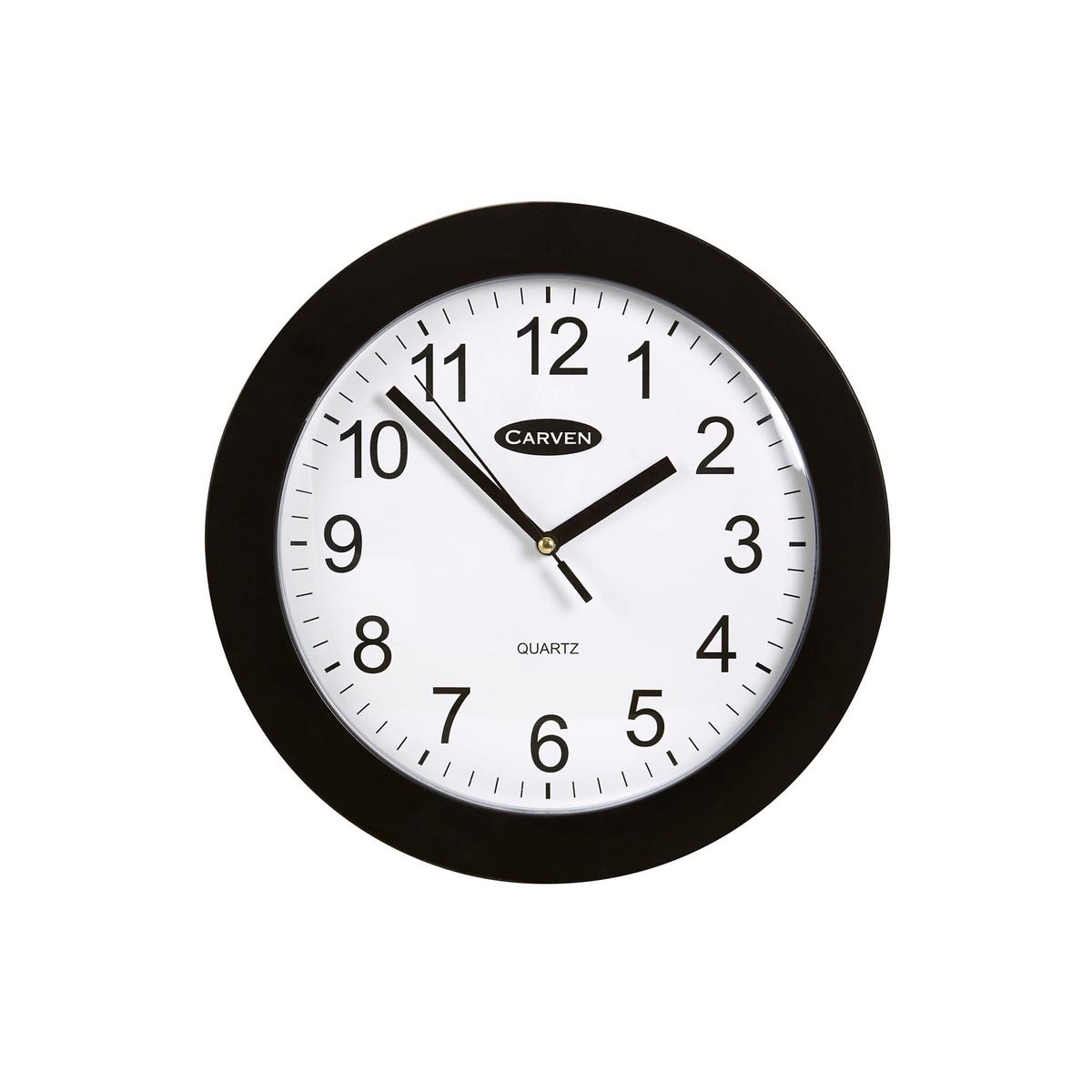 Carven Wall Clock Frame 250mm Plastic Black