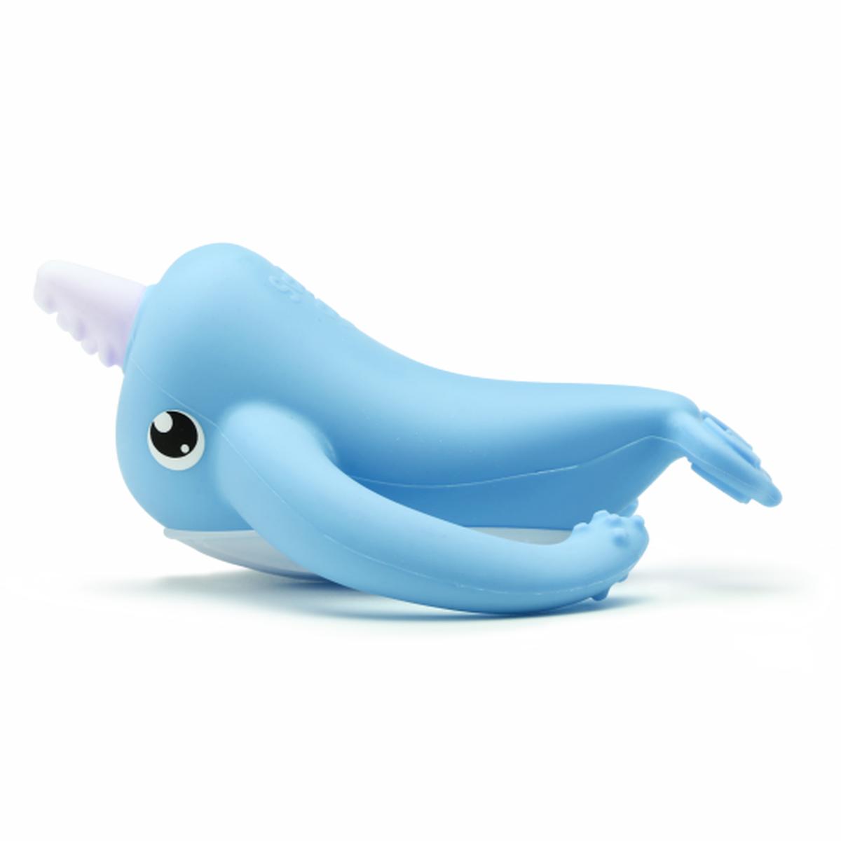 Nora Narwhal Silicone Teether - Light Blue - Smily Mia