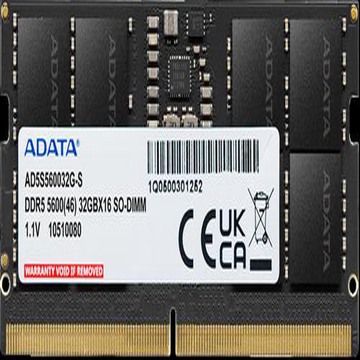 ADATA 8GB DDR5-5600 CL46 SODIMM Lifetime wty