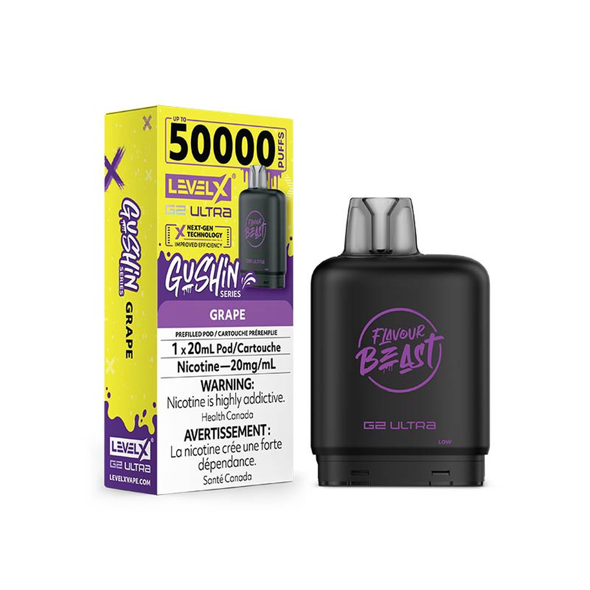 Level X G2 Ultra Pod - Flavour Beast - Gushin Grape (MB)