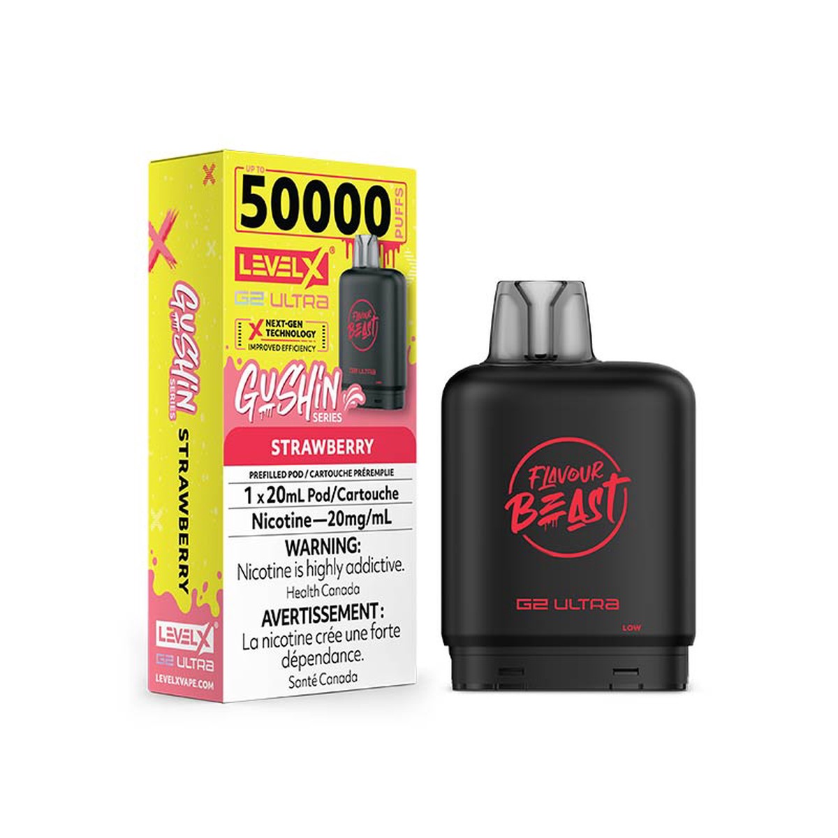 Level X G2 Ultra Pod - Flavour Beast - Gushin Strawberry (AB)