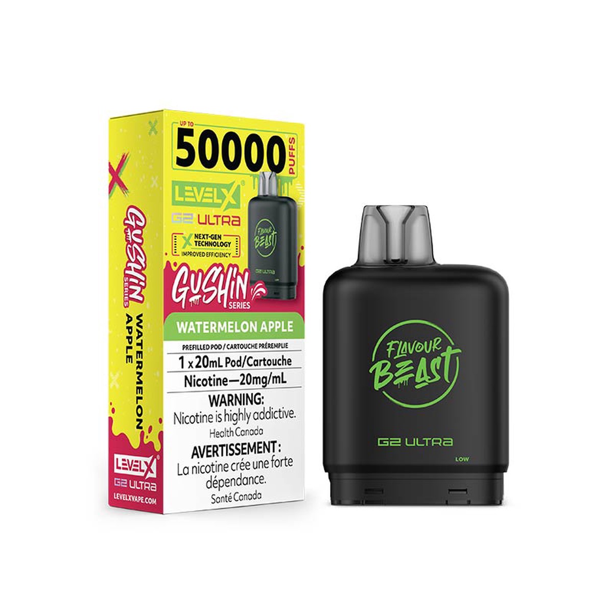Level X G2 Ultra Pod - Flavour Beast - Gushin Watermelon Apple (MB)