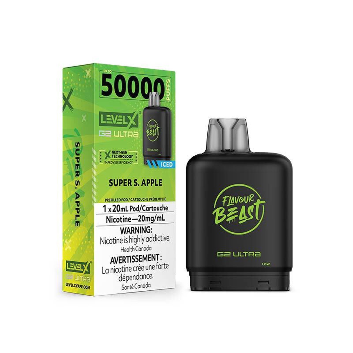Level X G2 Ultra Pod - Flavour Beast - Super S. Apple Iced (ON)