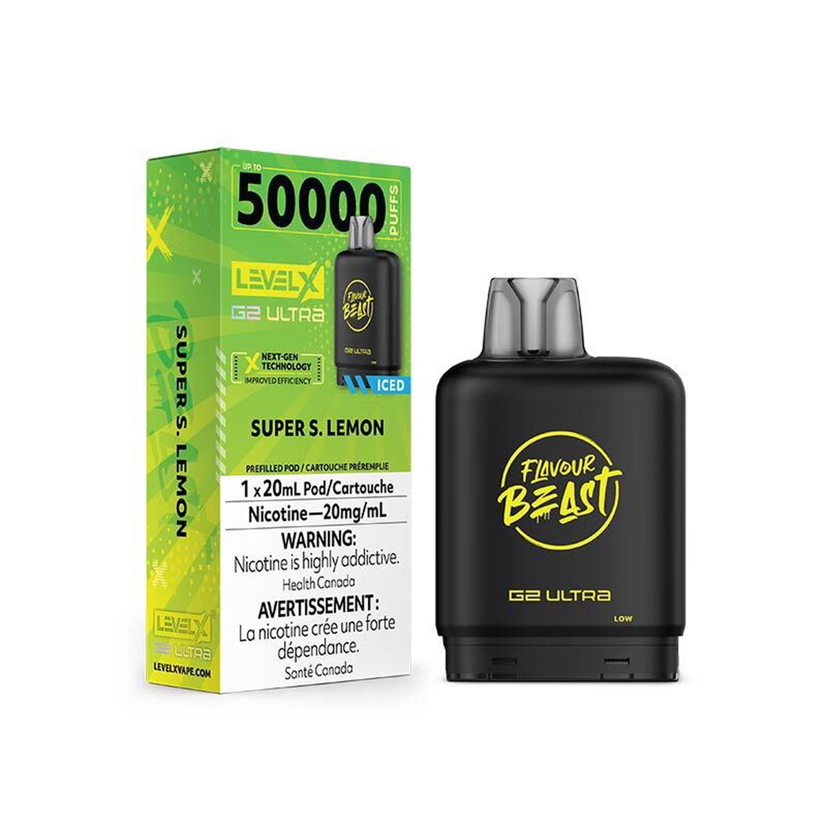 Level X G2 Ultra Pod - Flavour Beast - Super S. Lemon Iced