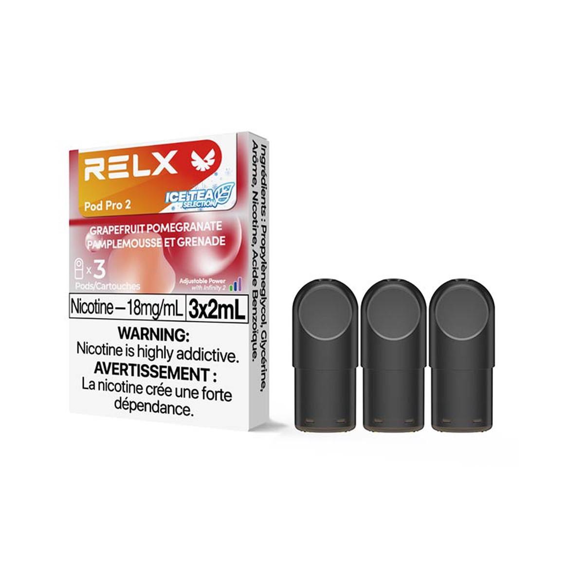 RELX Pod Pro 2 - Grapefruit Pomegranate (Ice Tea) (3 Pack)
