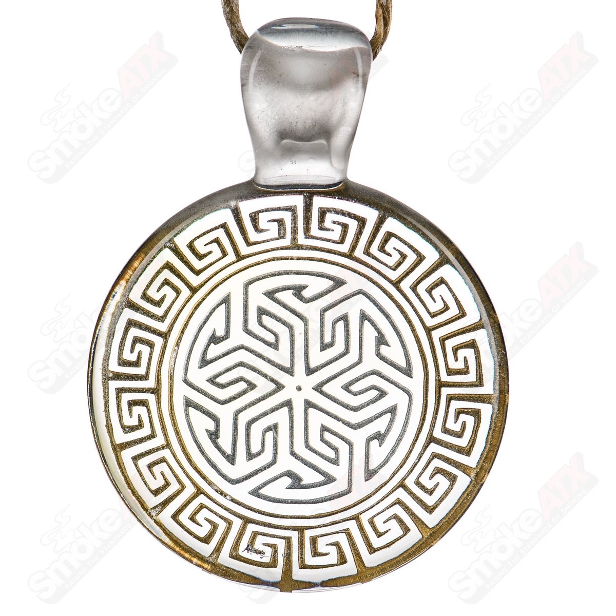 #2 Complex Inlay Pendant Alkaline Glass