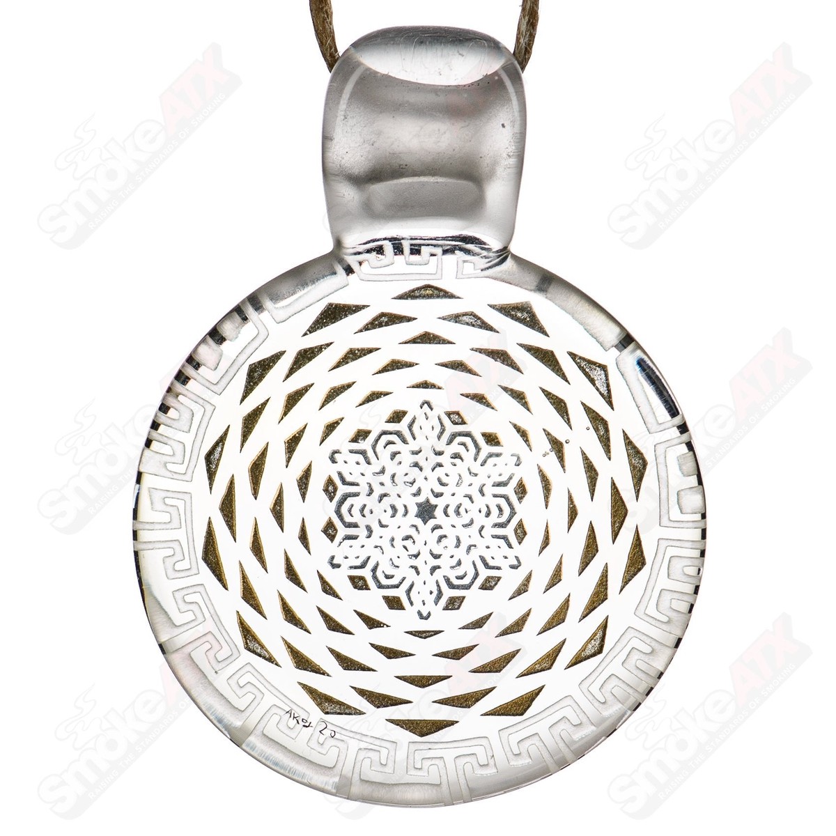 #3 Complex Inlay Pendant Alkaline Glass