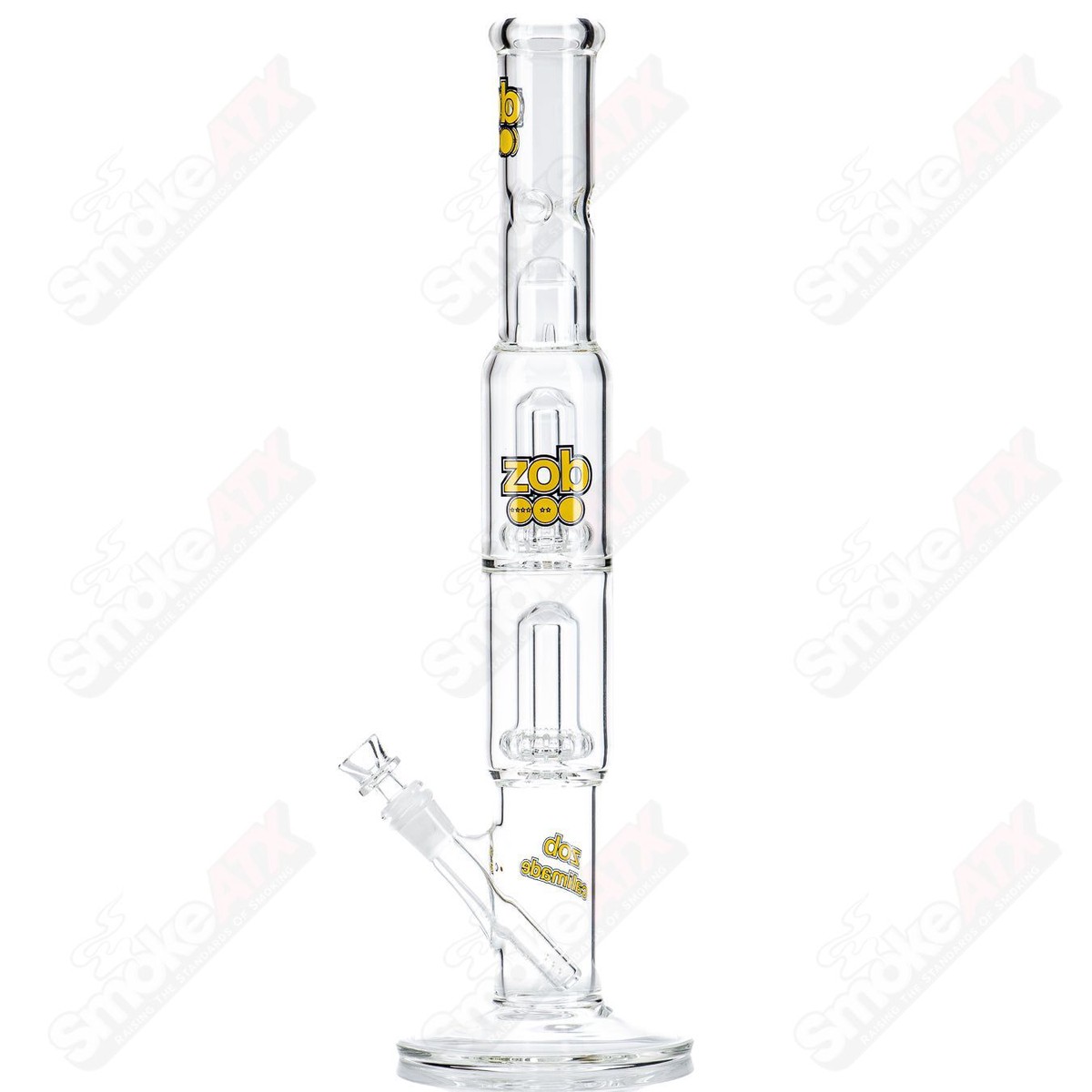 Double UFO Perc Straight W/ Splash Guard (Yellow/Black) ZOB