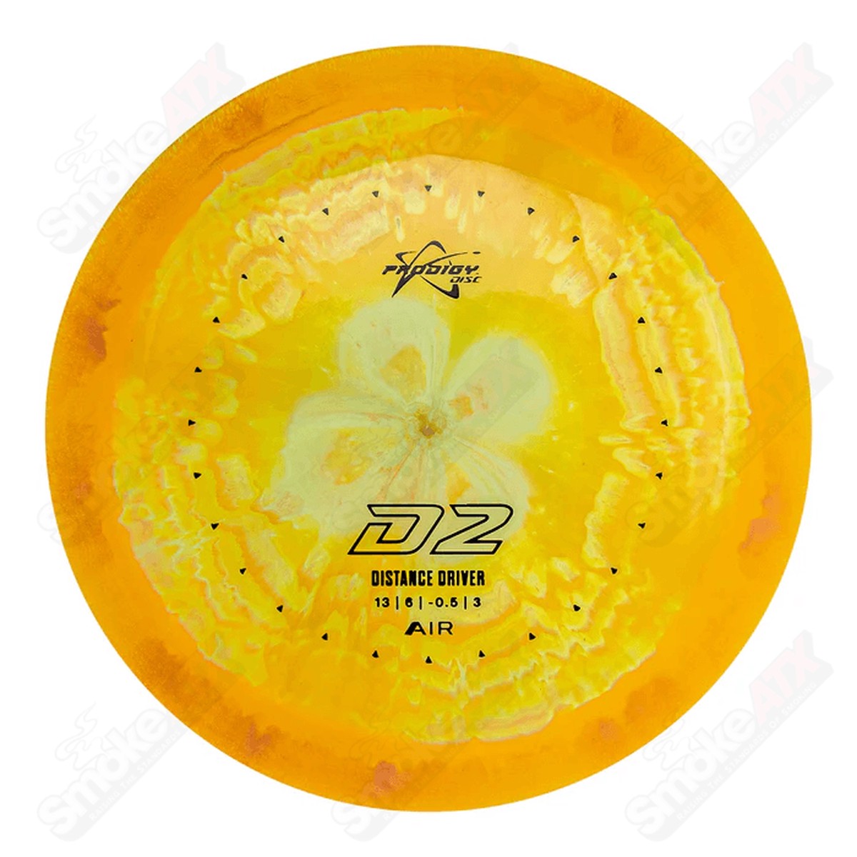 160-164g Orange/Yellow D2 Distance Driver Disc - AIR Spectrum Plastic Prodigy Disc