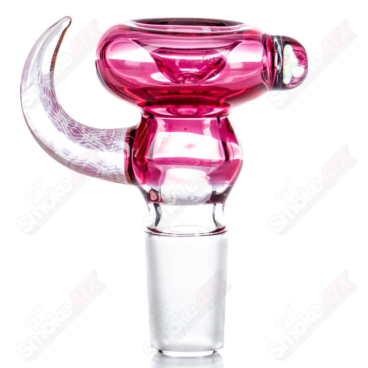18mm Slide with Patterned Horn (Gold Ruby) Flex Glass