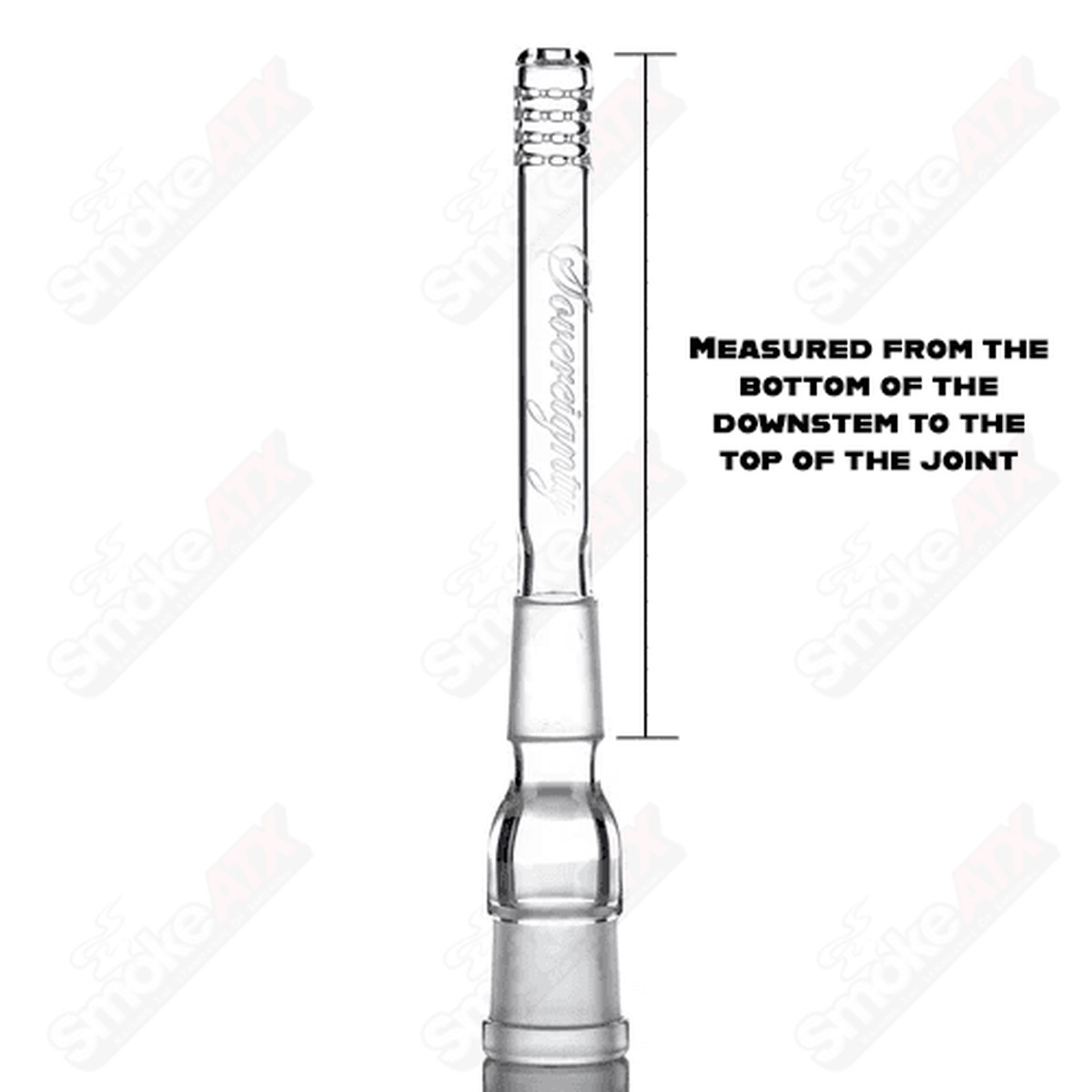 18/18mm 6" Slitted Downstem Sovereignty Glass