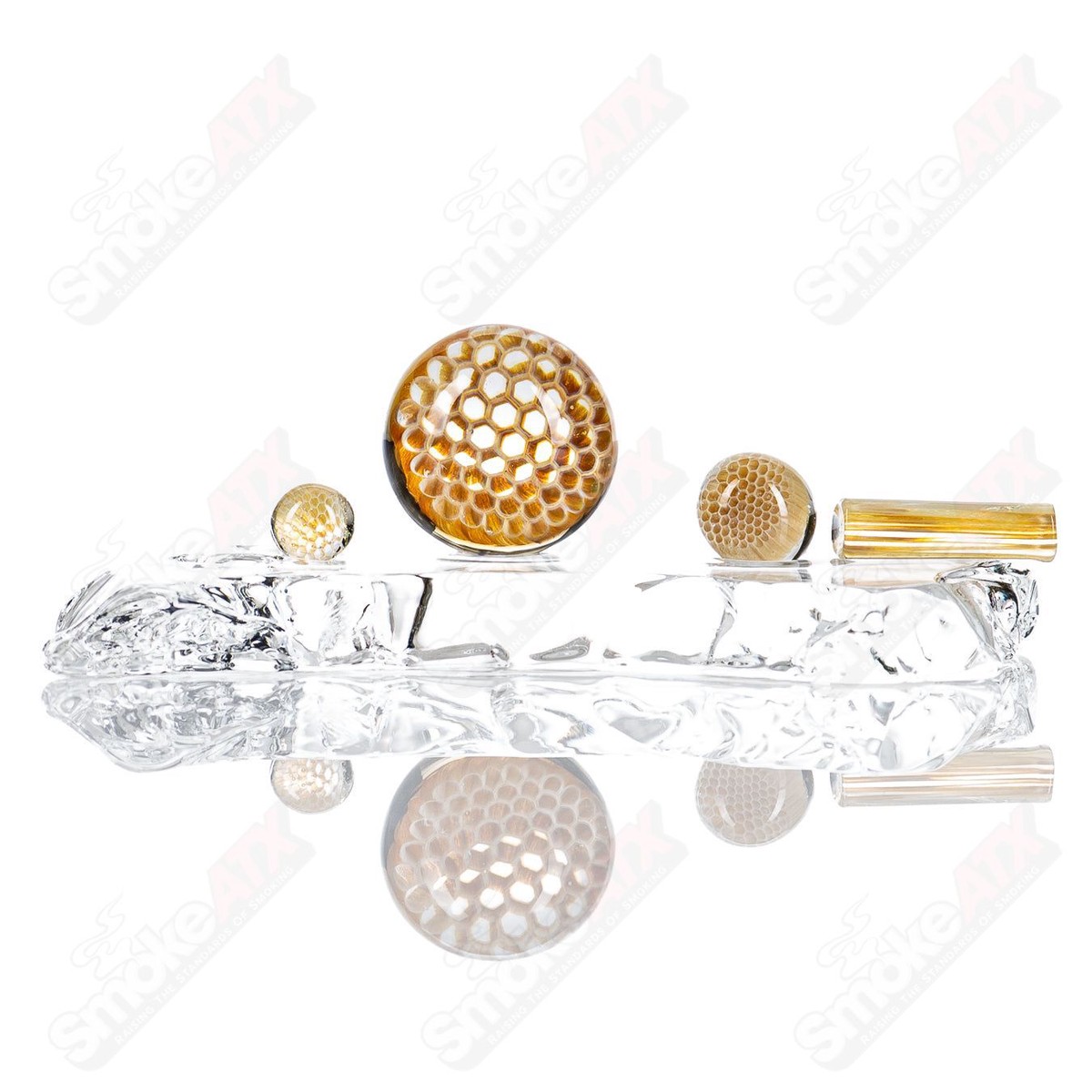 4pc Honeycomb Slurper Set by Joe P Glass