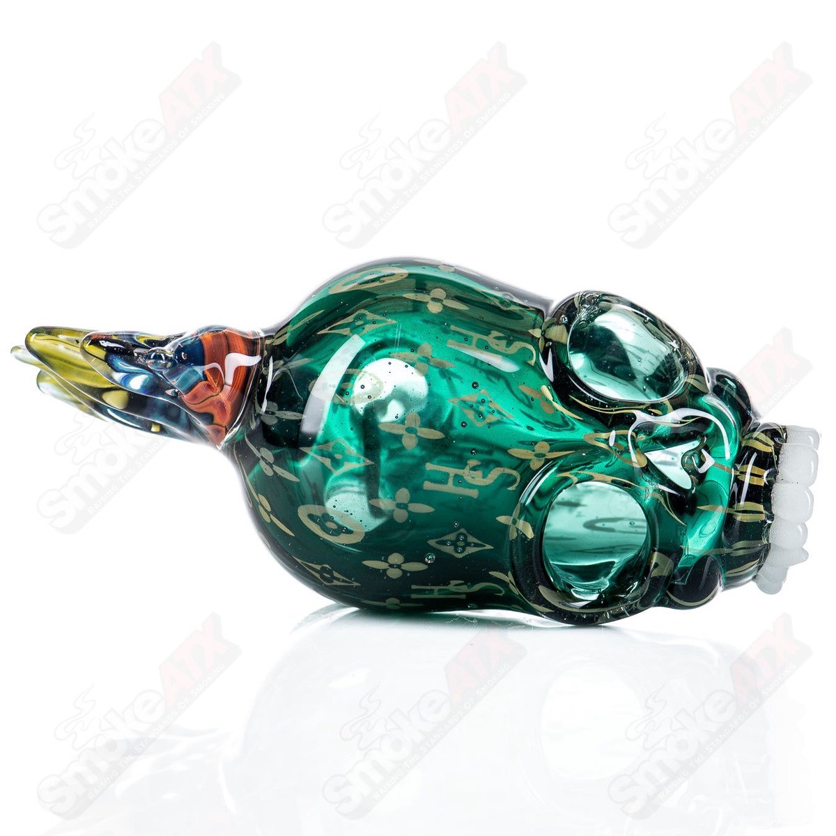 Mohawk Milli Skull Pendant w/ Print by CapnCrunk x Kinda Glass
