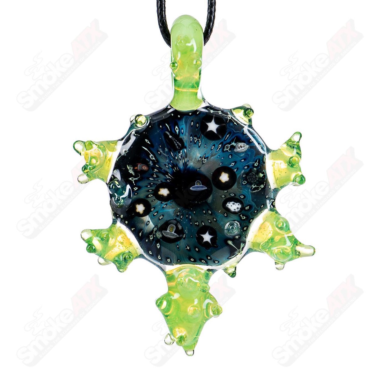 Slime In Space Pendant (Signed II'13 2/10) by Gemini Glass