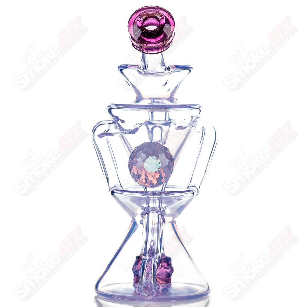 #1 Faceted Two & Through Full-Size Recycler w/ Opal by Captn Chronic