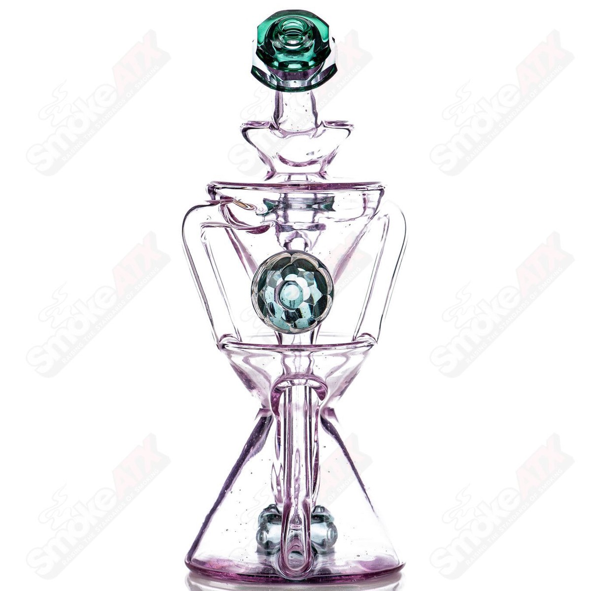 #3 Faceted Two & Through Full-Size Recycler w/ Opal by Captn Chronic