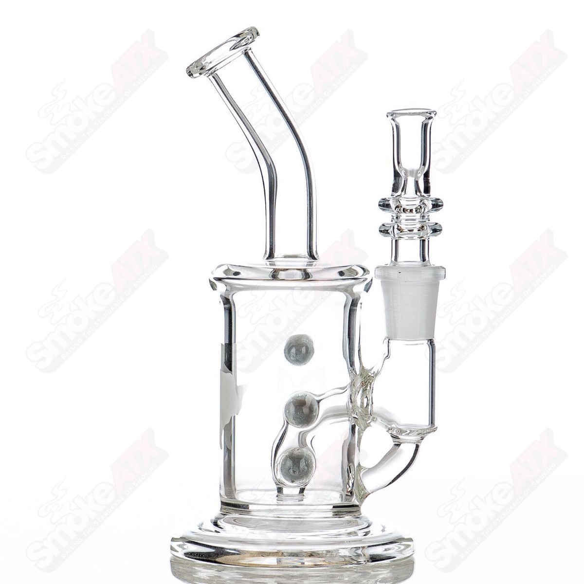 6″ 44mm Color Dot Shredder Rig (Gray) AMGC