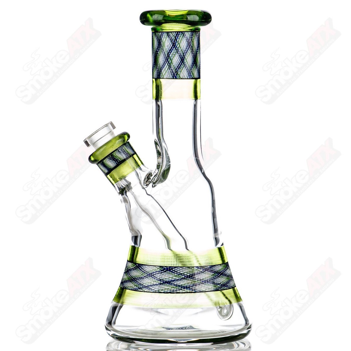 Experimental 26 Green Reticello Pocket Tube by Devol Glass
