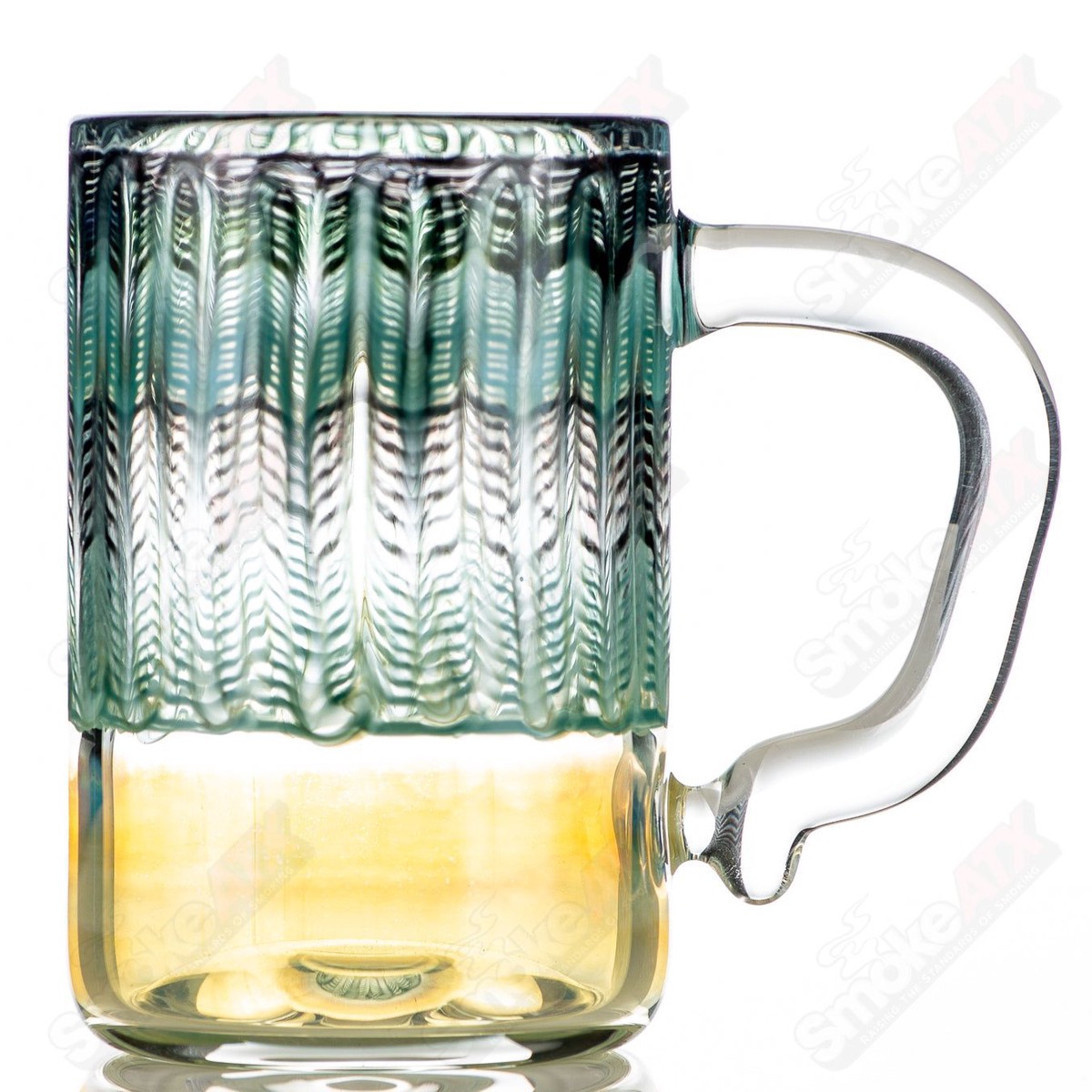 Teal/Black Wrap N Rake Mug by Ed Wolfe Glass