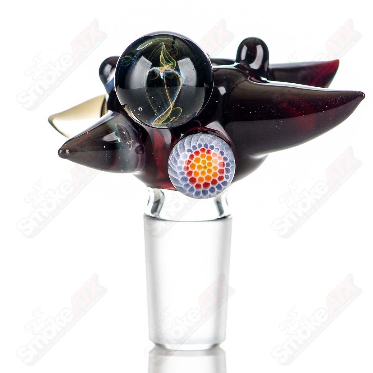 #1 19mm Full Color Worked Horn Milli Bowl JMass