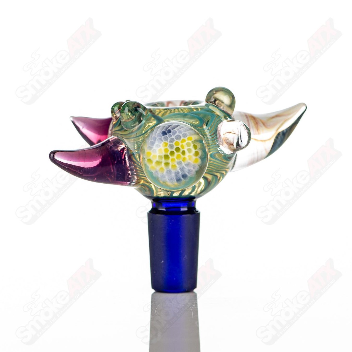 #15 14mm Full Color Worked Horn Milli Bowl JMass