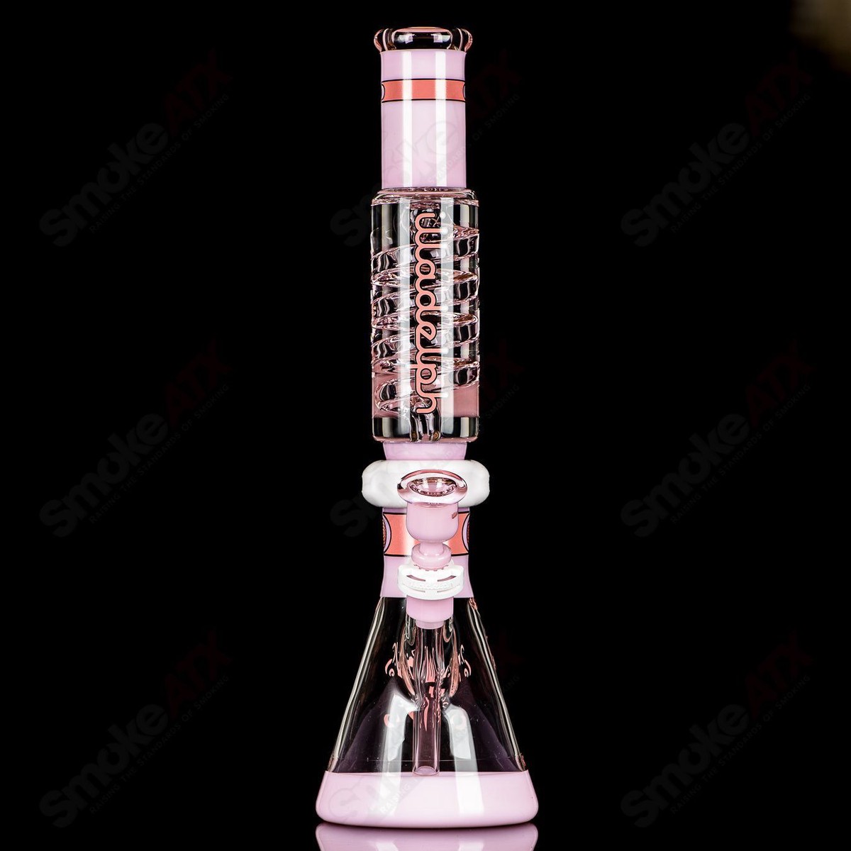 2pc Set 15" Milky Pink Full Color Signature Coil Condenser + Base Illadelph
