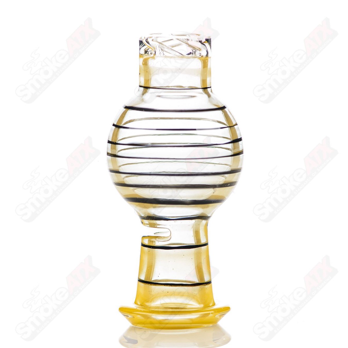 Traffic Yellow / Black Striped V2 Spinner Cap Glass Carpenter