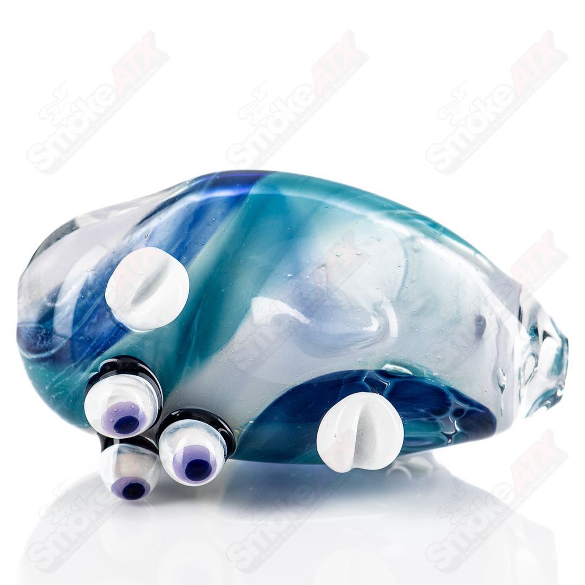 #122 3-Eyed Face Pipe Glass by Nobody