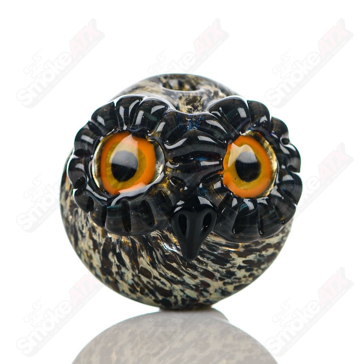 #8 Spotted Owl Carb Cap Four Winds Flameworks