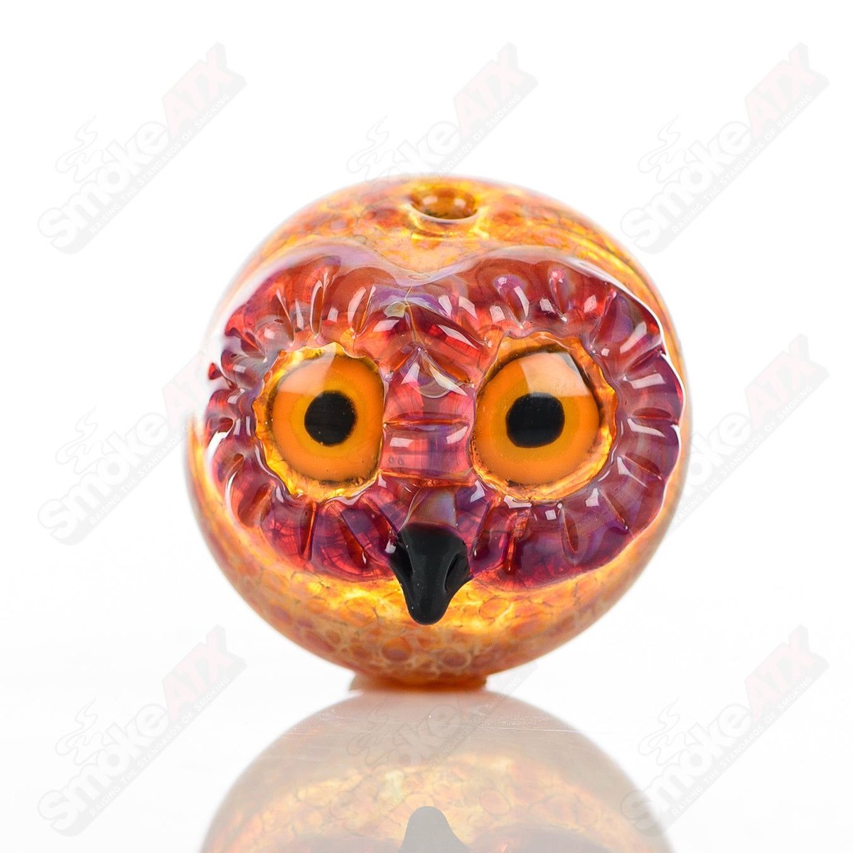 #1 Spotted Owl Carb Cap Four Winds Flameworks
