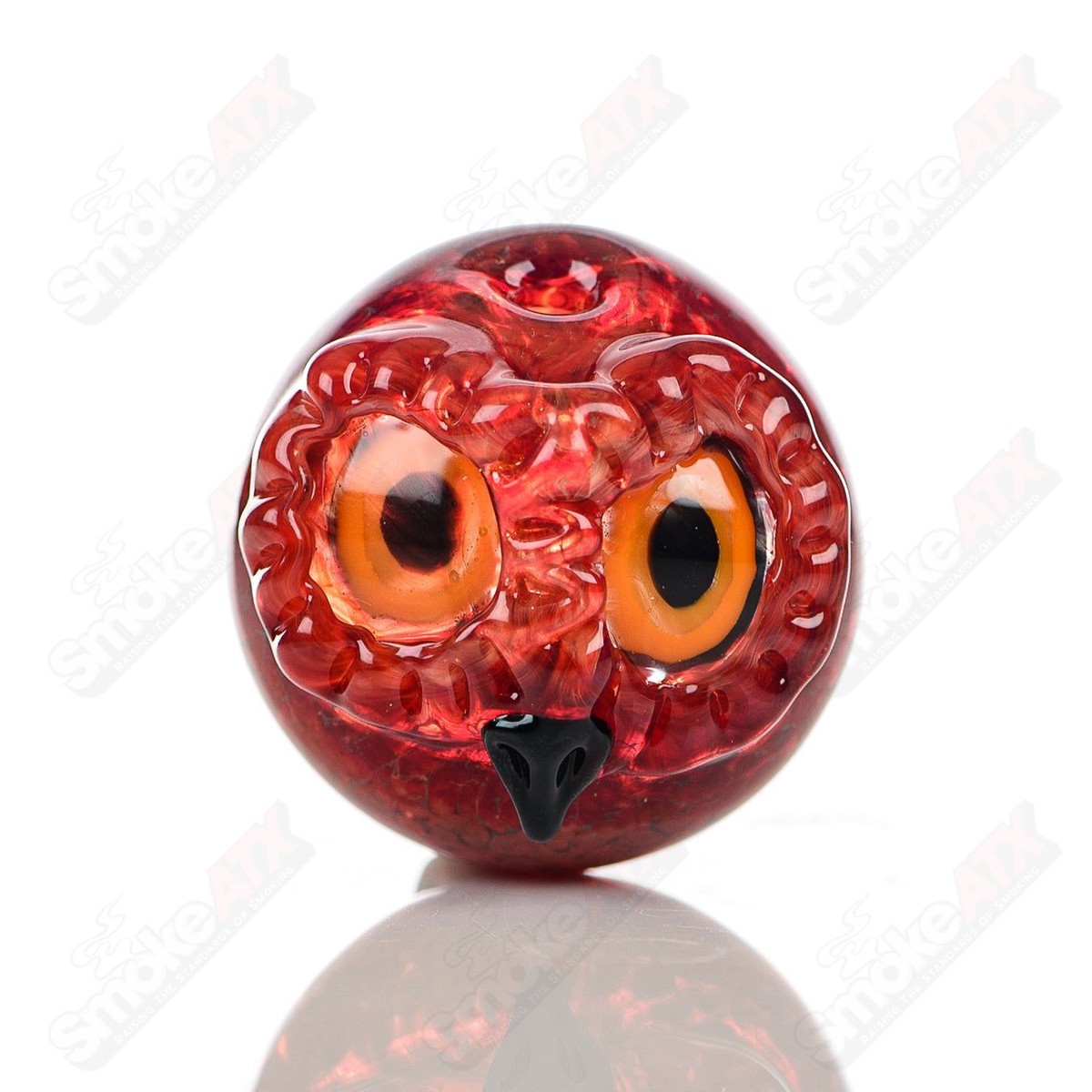 #2 Spotted Owl Carb Cap Four Winds Flameworks
