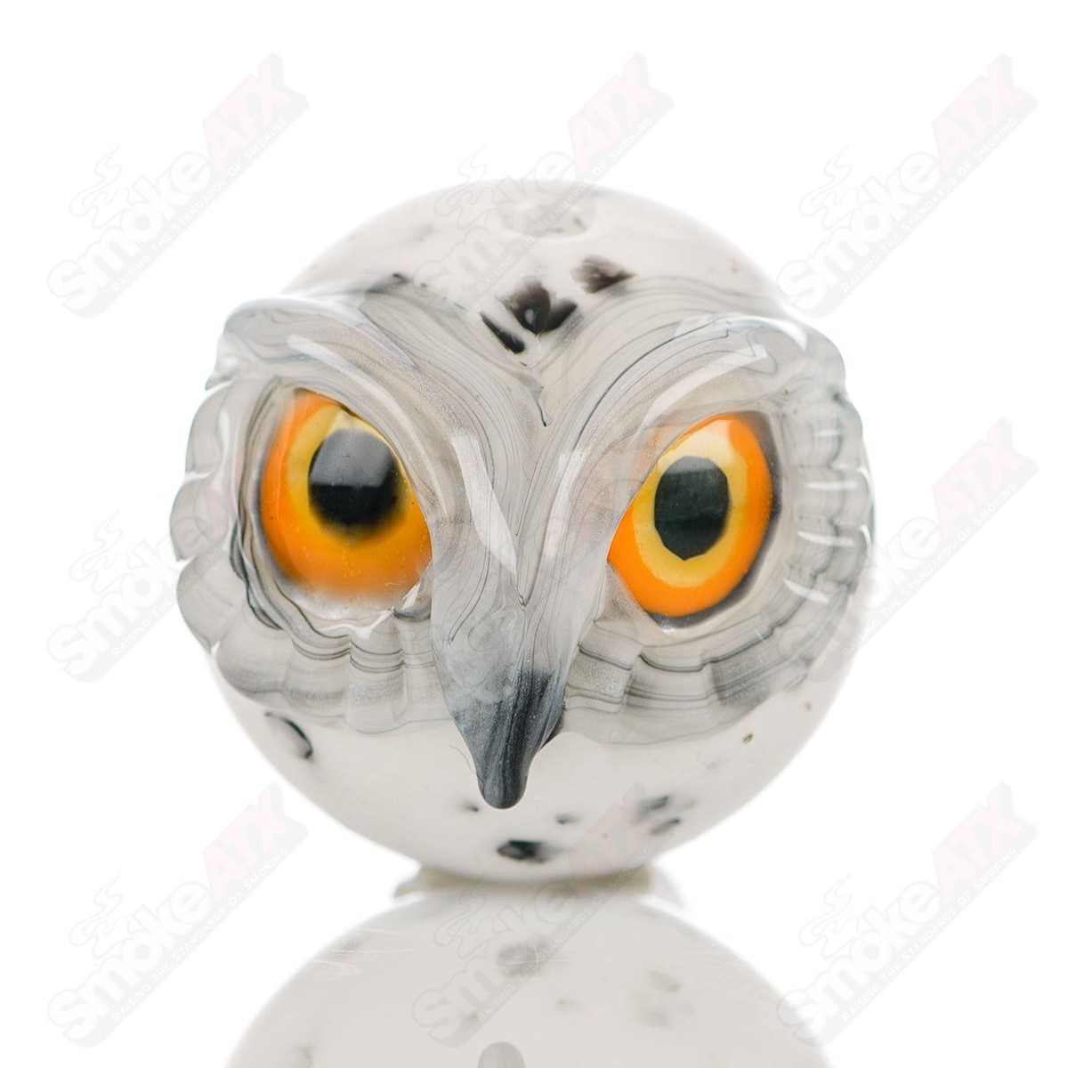 #4 Spotted Owl Carb Cap Four Winds Flameworks