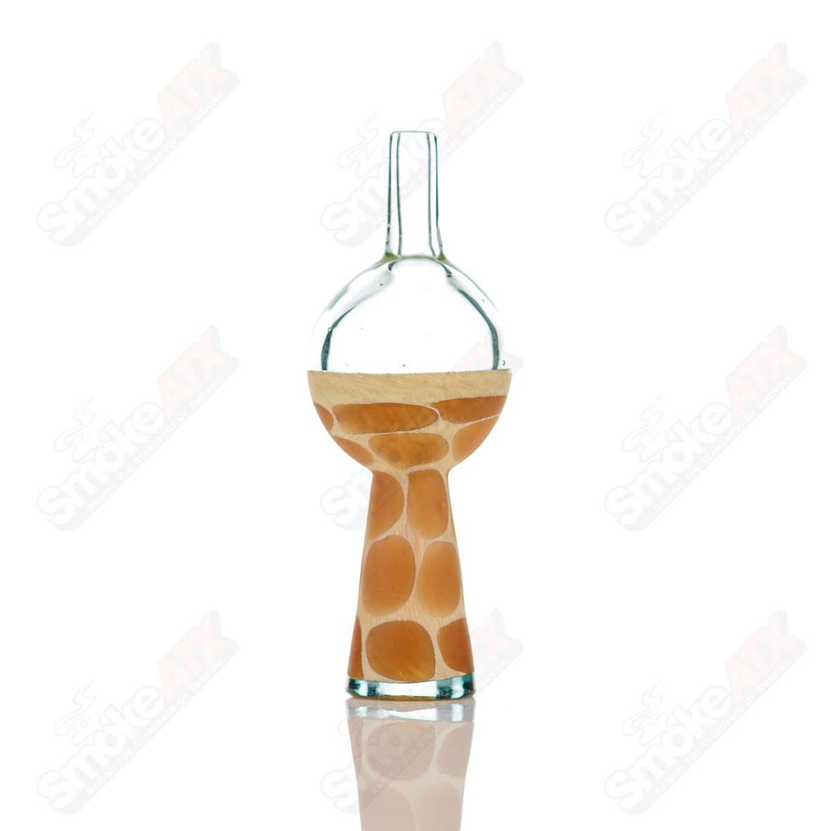 Transparent Blue Giraffe Print Bubble Cap Robertson Glass
