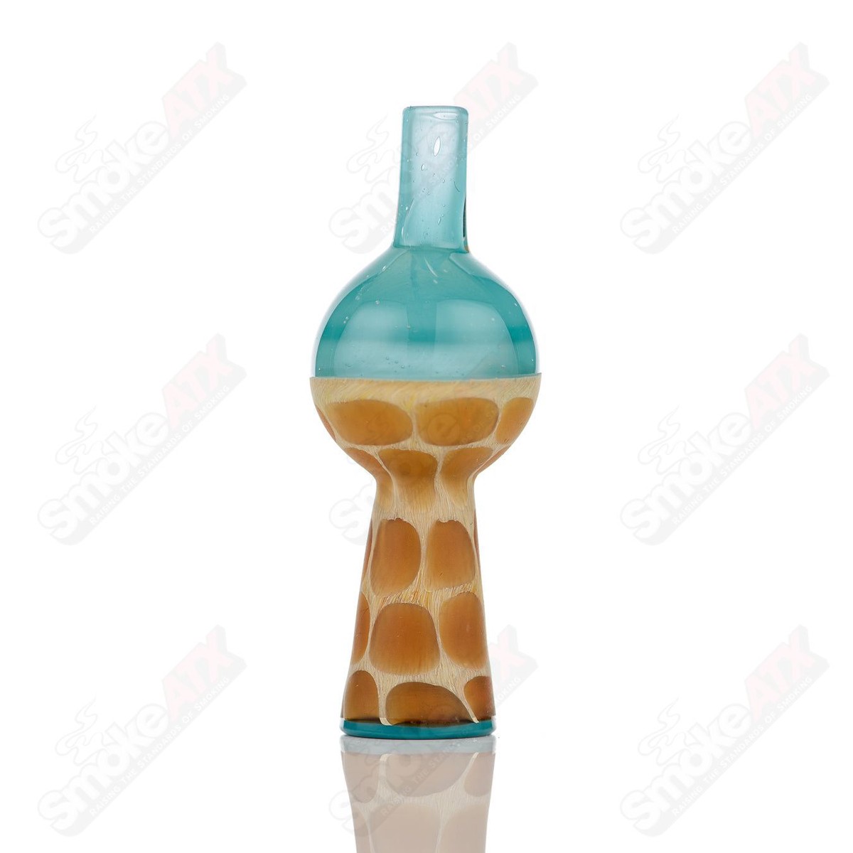 Turqois Giraffe Print Bubble Cap Robertson Glass
