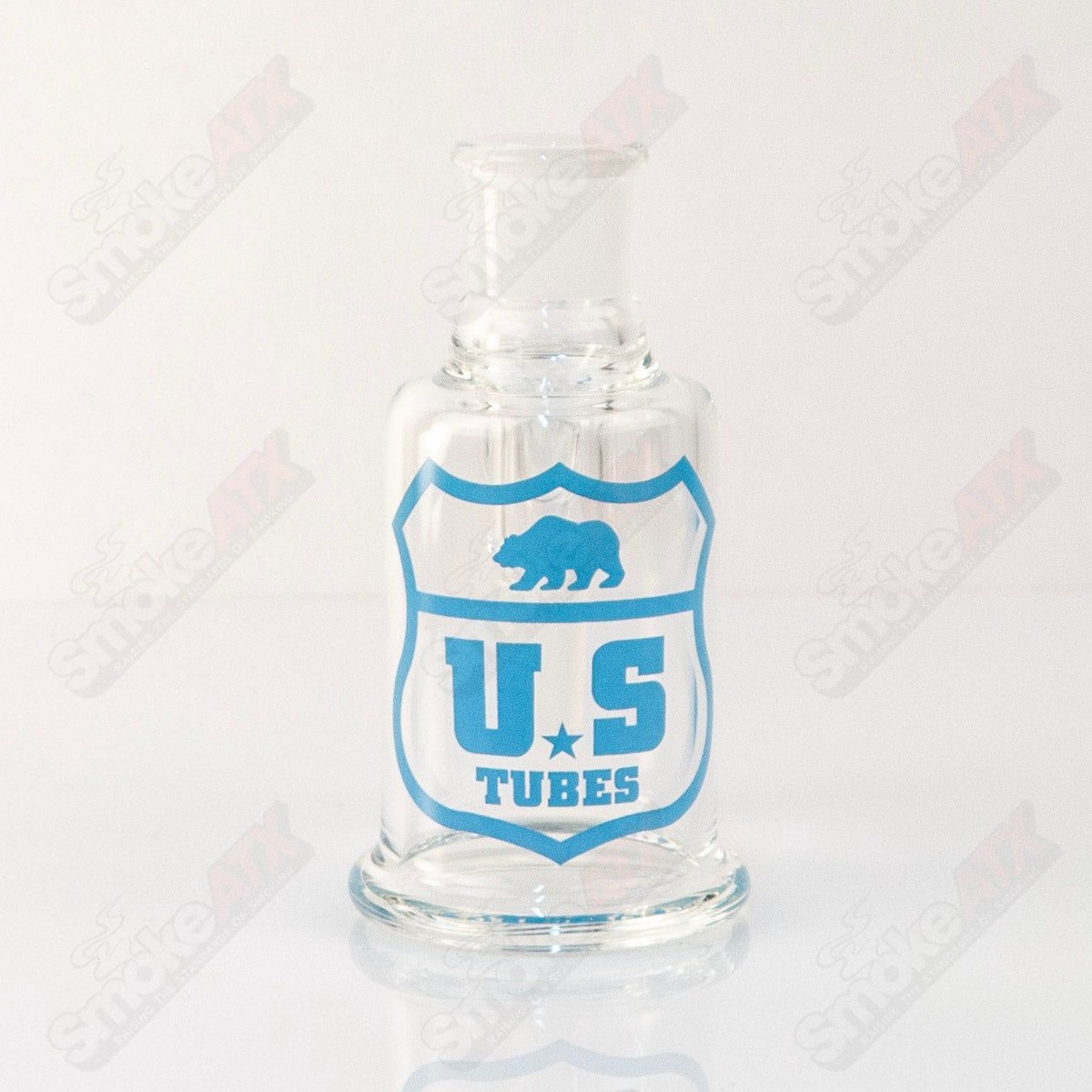 US Tubes Dry Catcher 18mm 90 - Light Blue Shield Decal