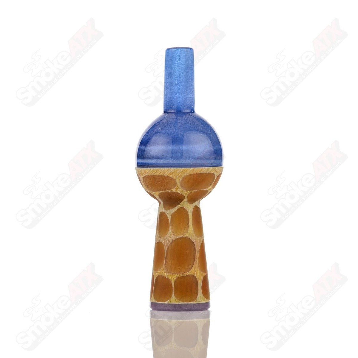 Blue Giraffe Print Bubble Cap Robertson Glass