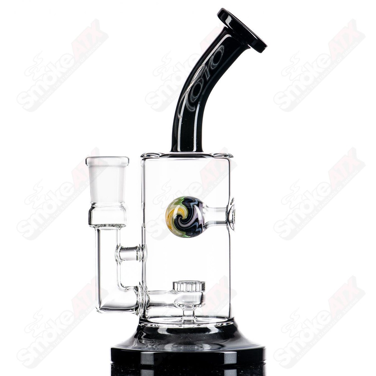 #1 10mm Jet Perc w/ Color Ft/Mp by Toro Glass