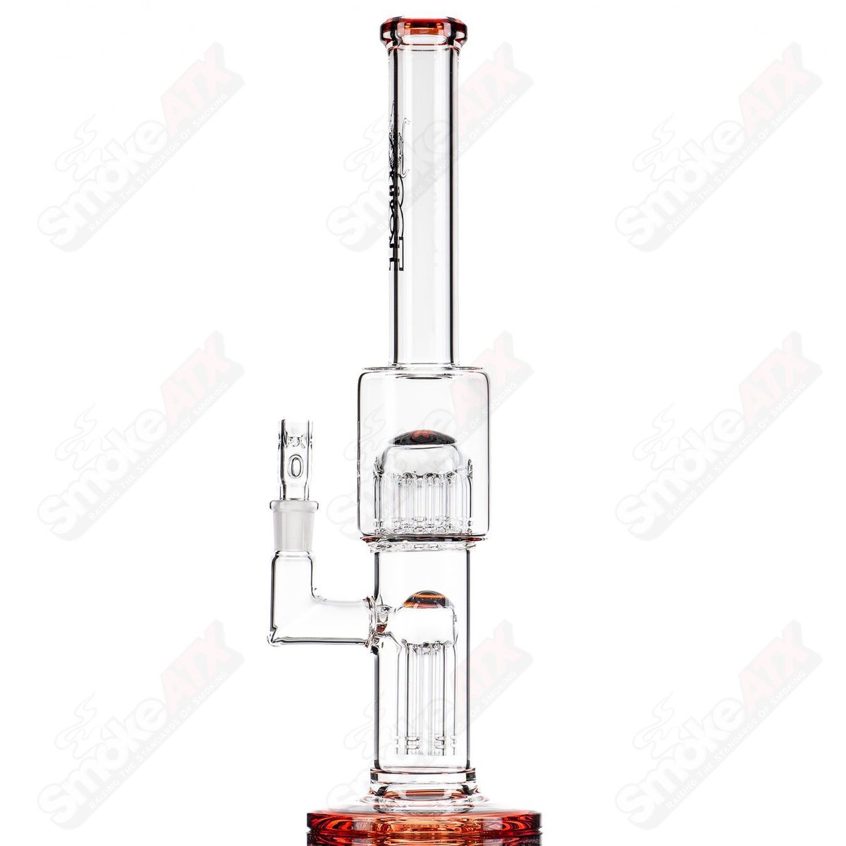 #1 14mm Mini 7/13 Arm Perc w/ Worked Section Toro Glass